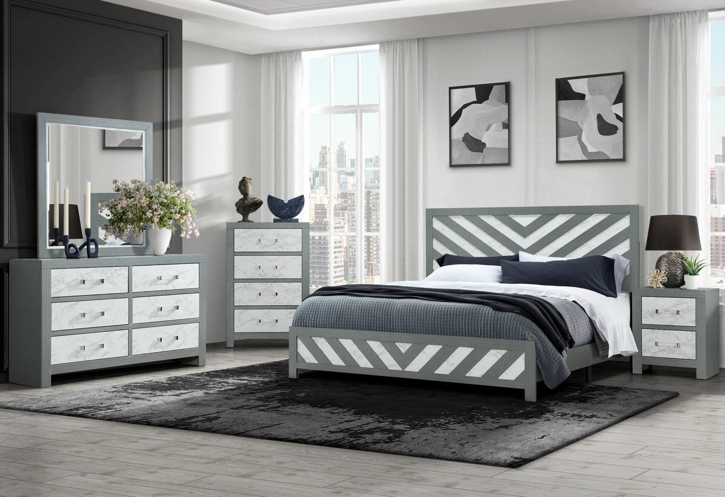 Micah Grey Queen Bed