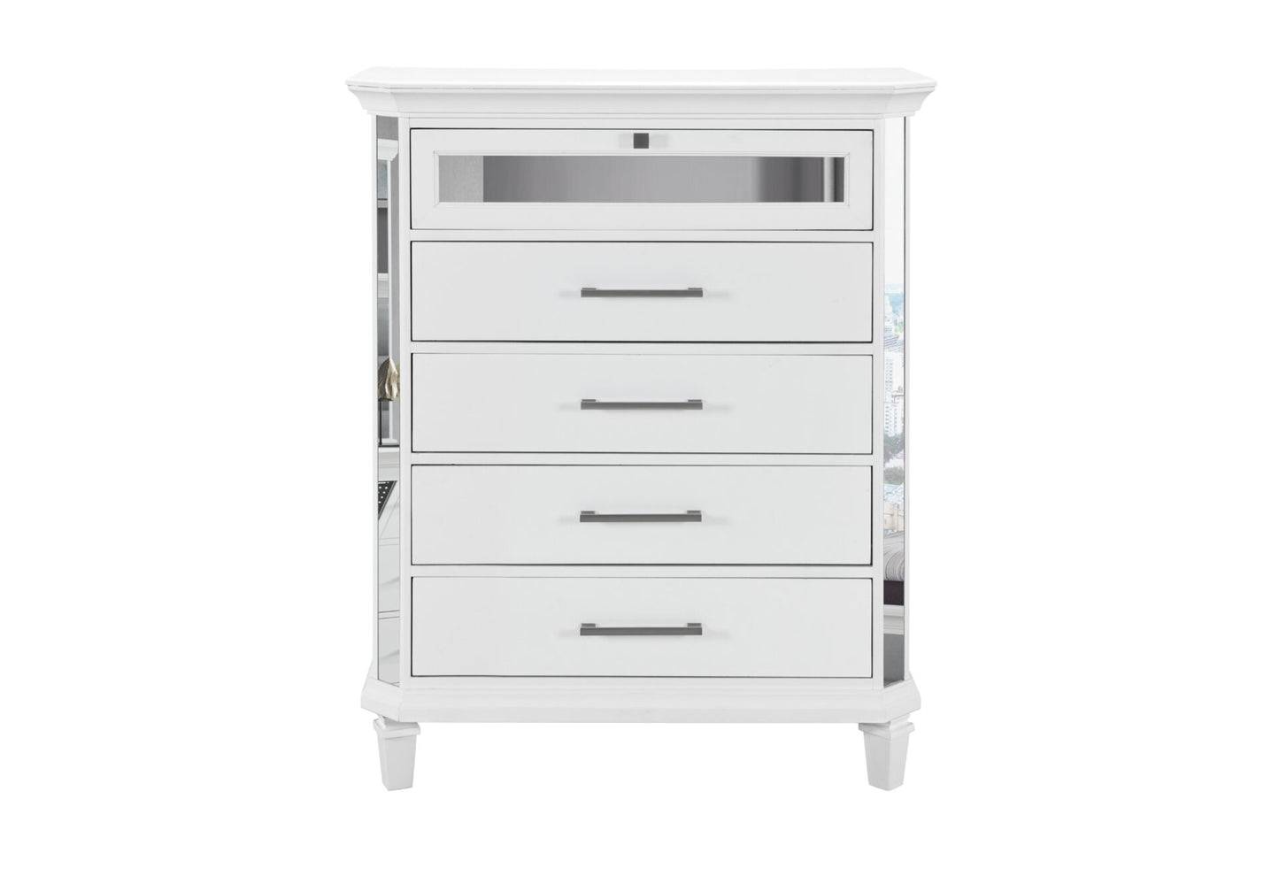 Marco Metallic White Chest