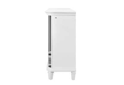 Marco Metallic White Dresser With Led 3D Mirror