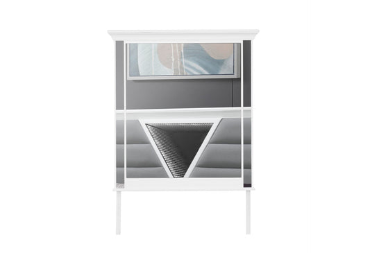 Marco Metallic White Mirror