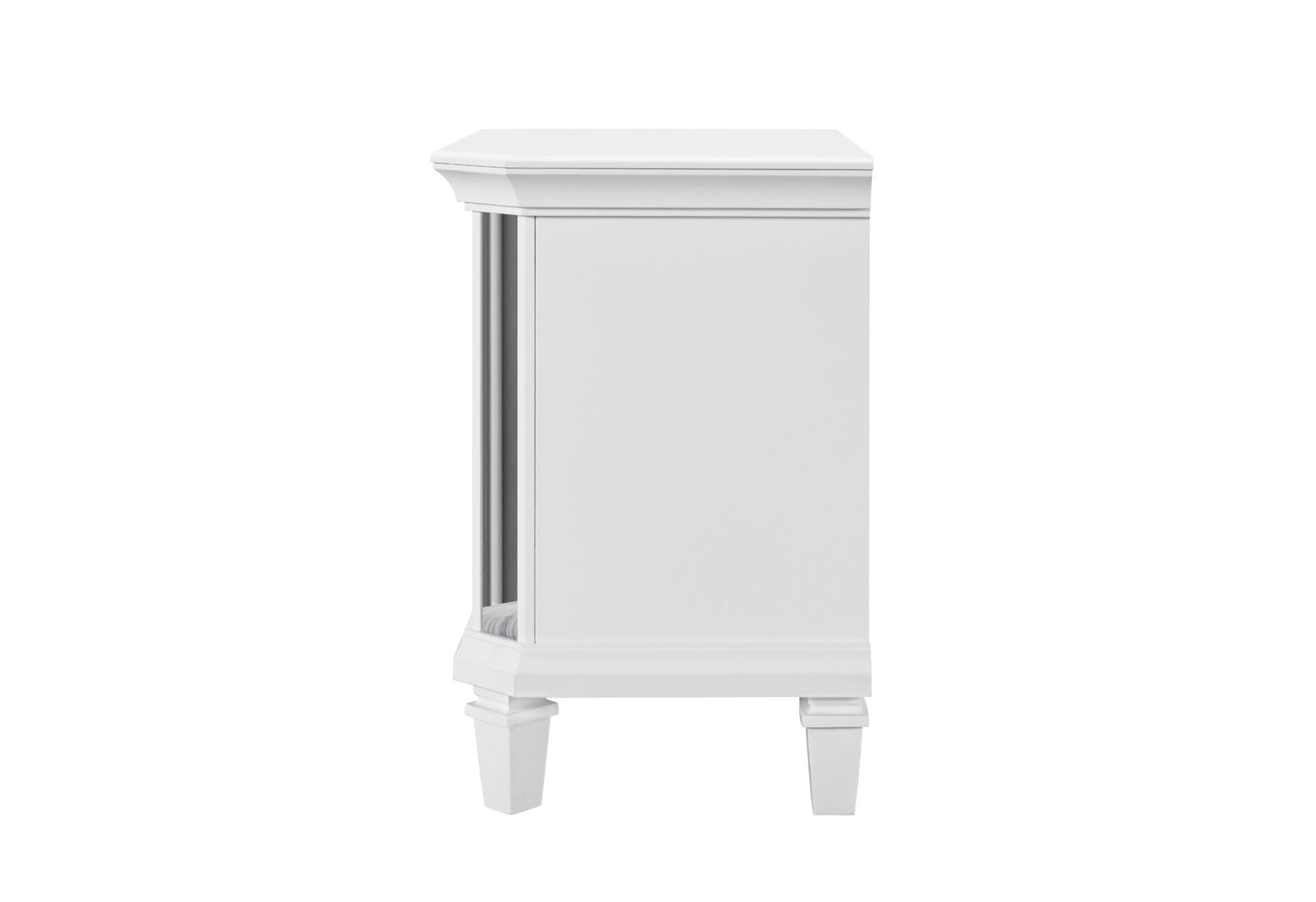 Marco Metallic White Nightstand