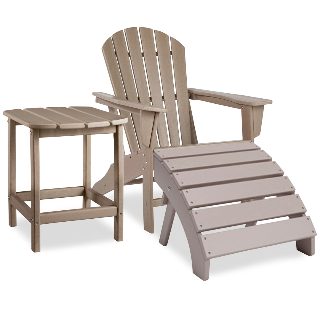 Sundown Treasure Outdoor Adirondack Chair and Ottoman