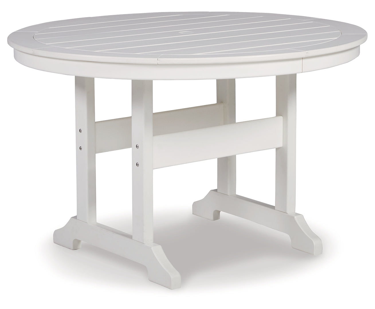 Crescent Luxe Round Dining Table w/UMB OPT