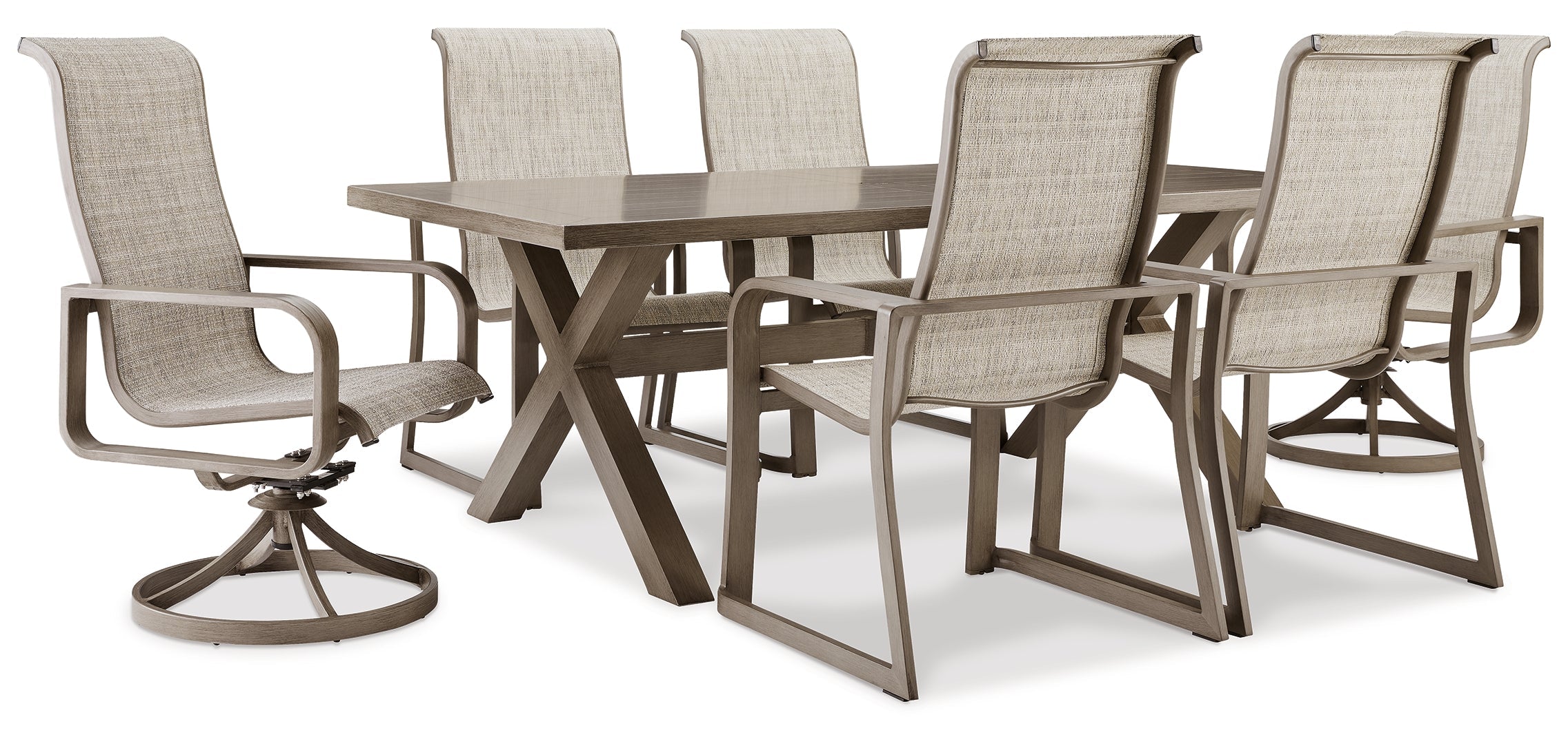 Beach Front Outdoor Dining Table and 6 Chairs