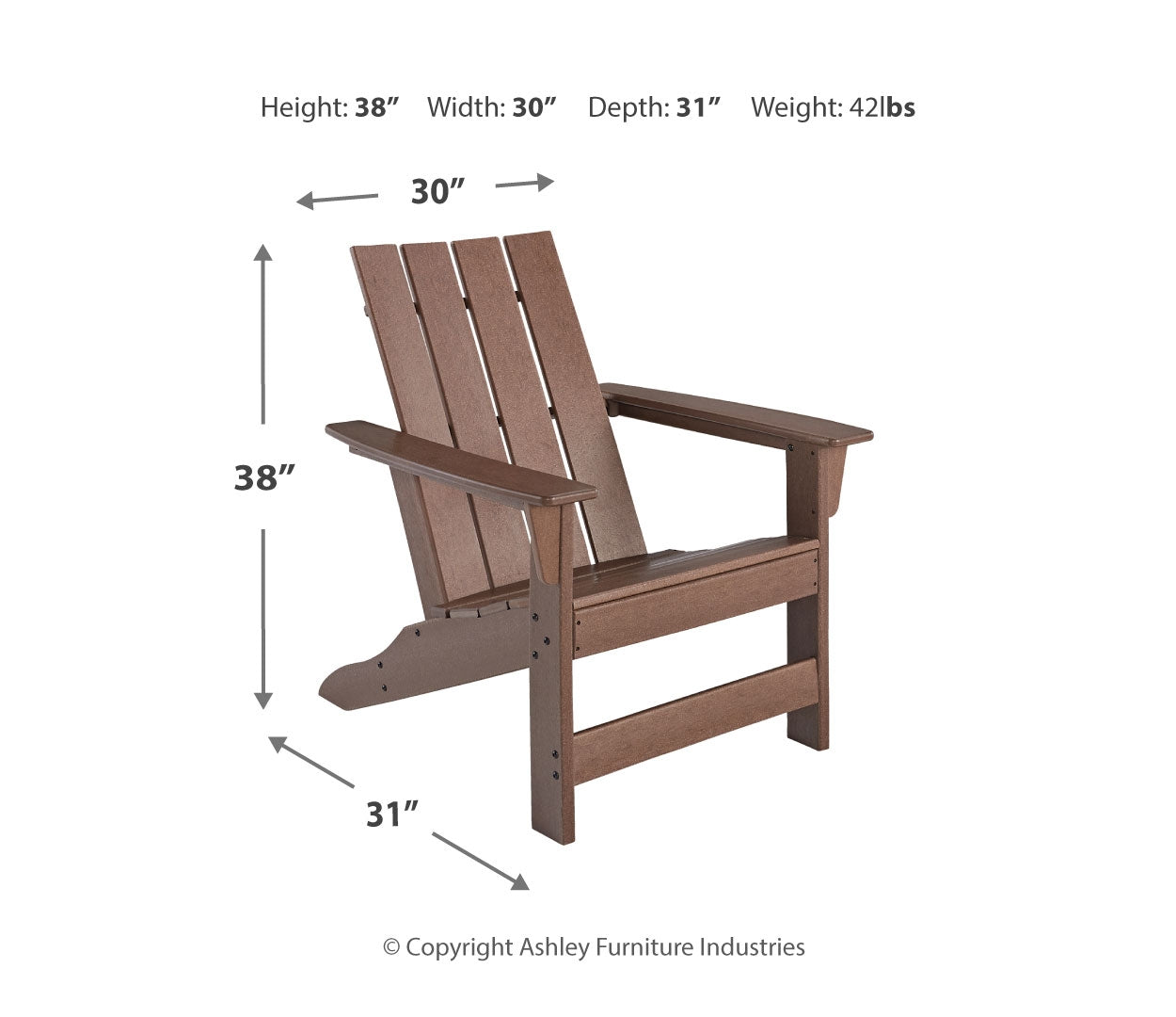 Emmeline 2 Adirondack Chairs with Connector Table