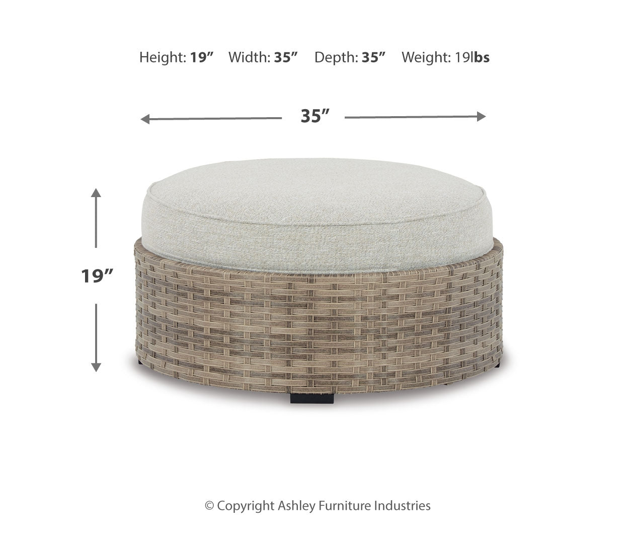 Calworth Ottoman with Cushion