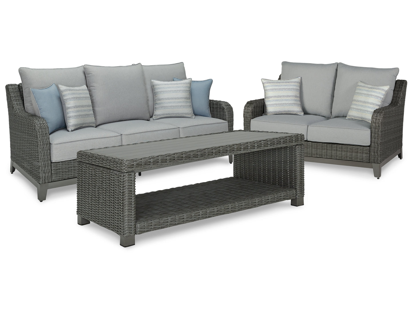 Elite Park Outdoor Sofa with 2 Lounge Chairs