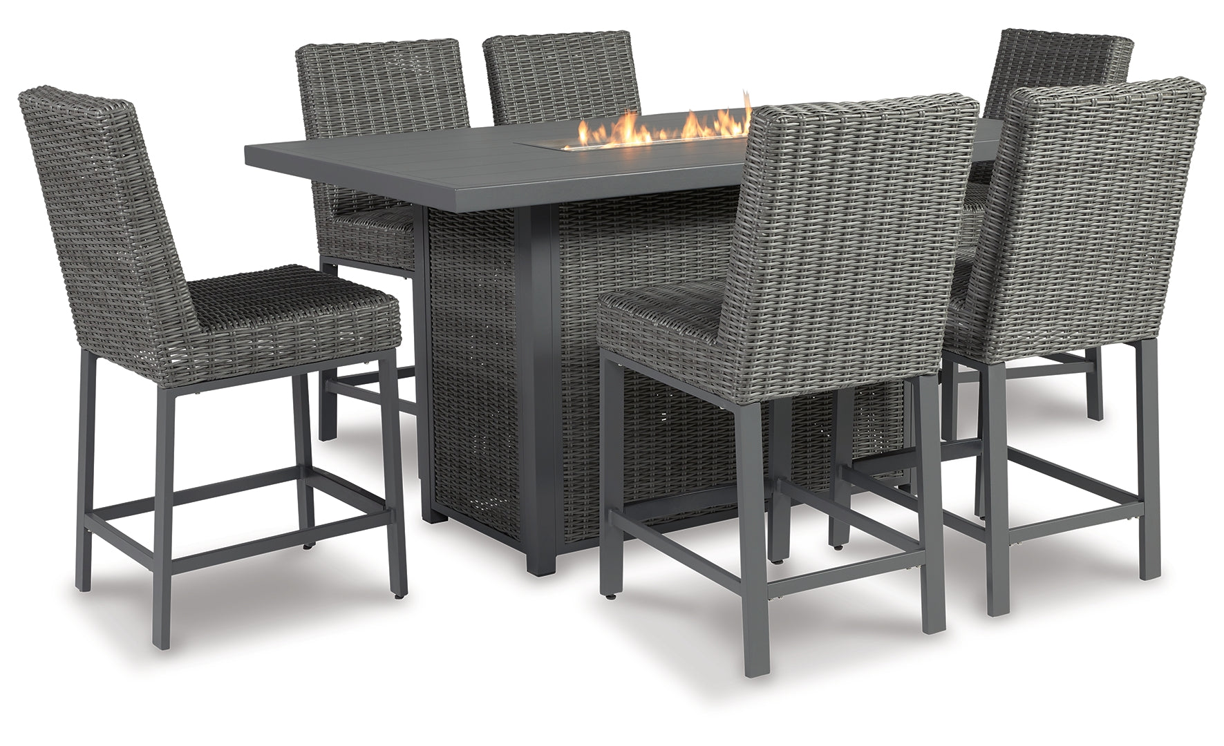 Palazzo Outdoor Bar Table and 6 Barstools