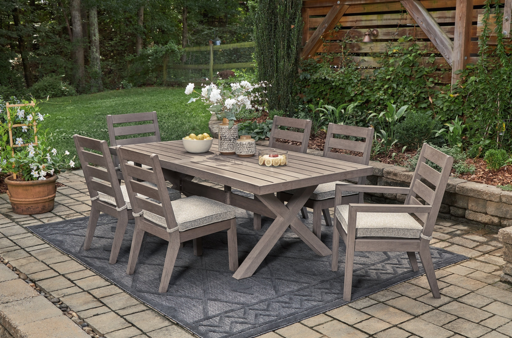 Hillside Barn Outdoor Dining Table and 6 Chairs