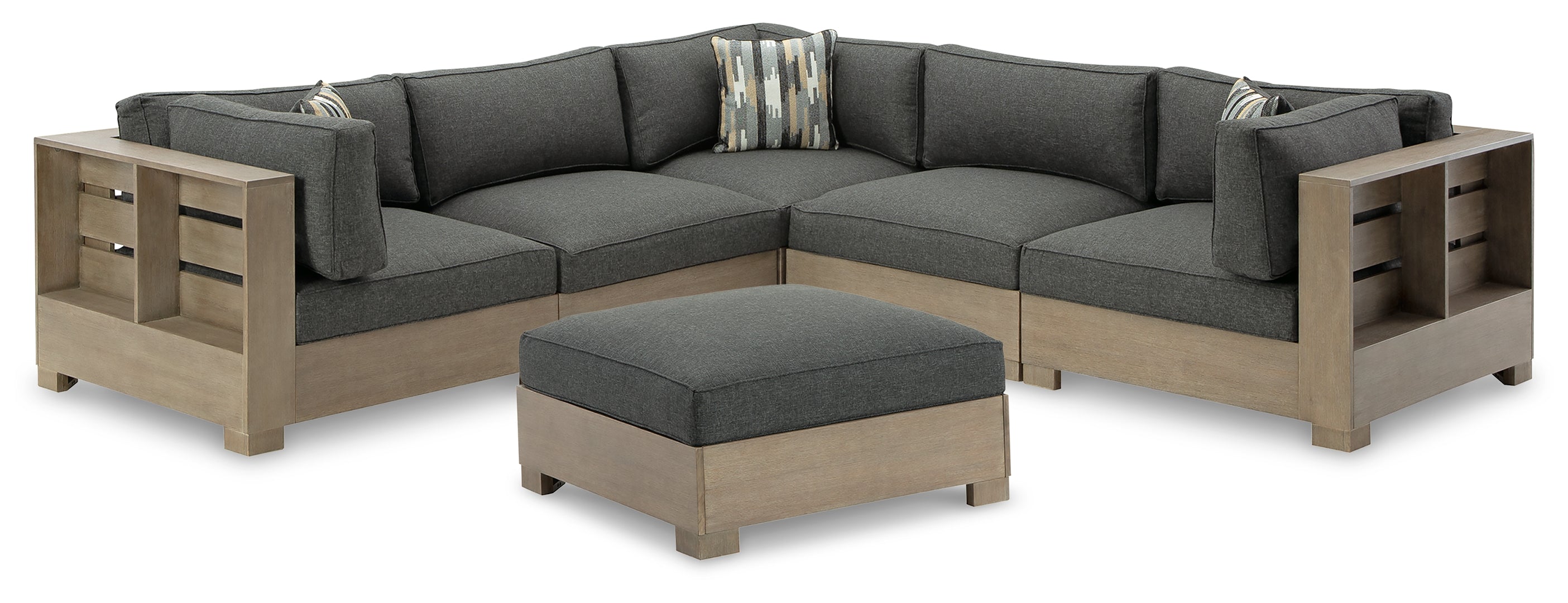 Citrine Park 5-Piece Outdoor Sectional with Ottoman