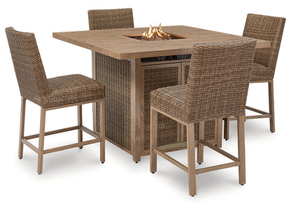 Walton Bridge Outdoor Bar Table and 4 Barstools