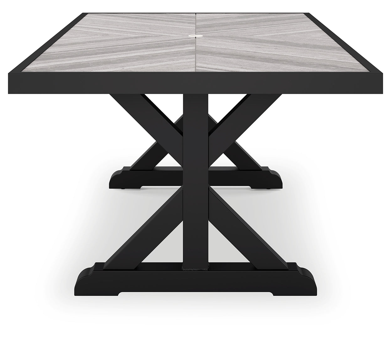 Beachcroft RECT Dining Table w/UMB OPT