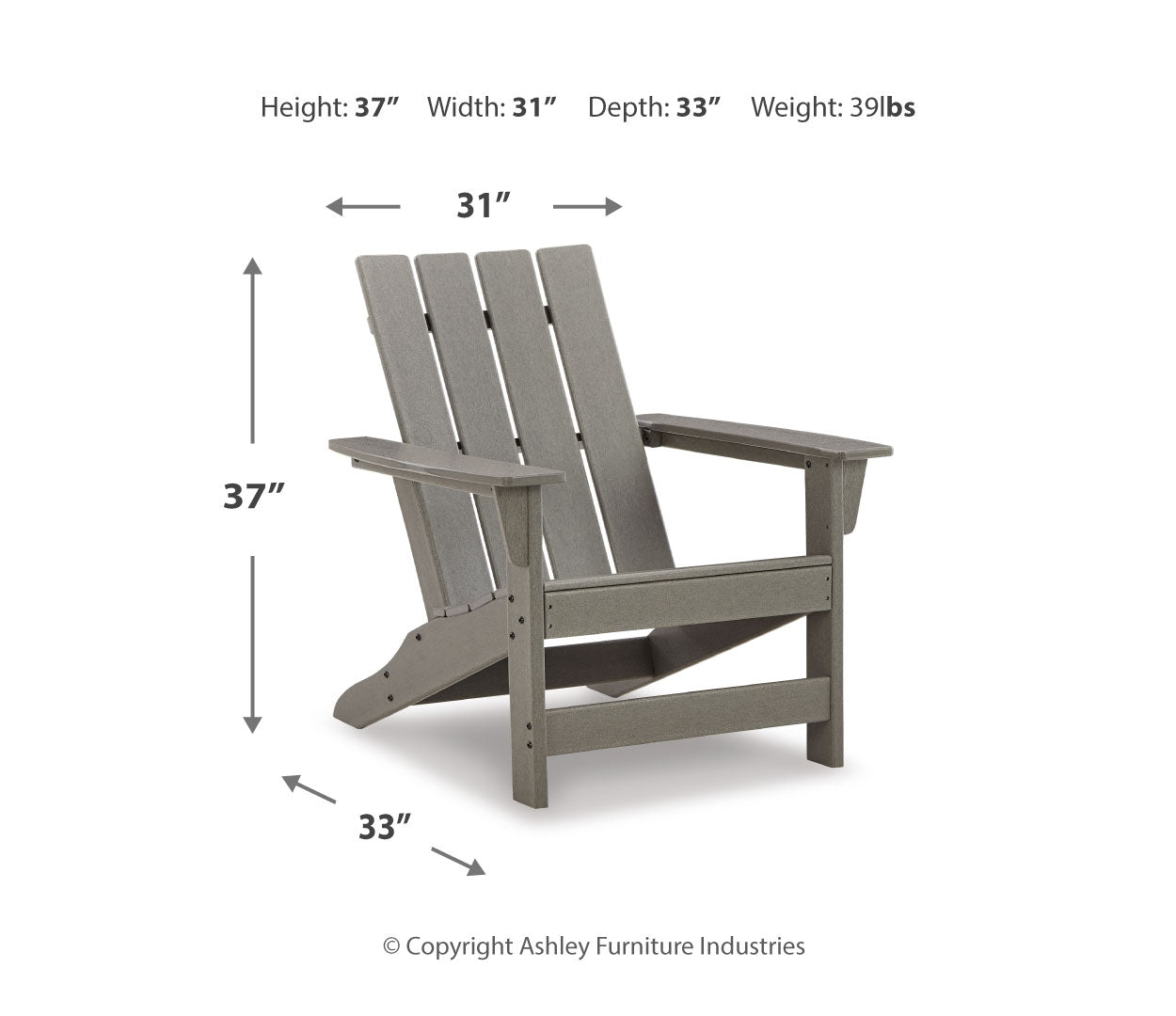 Visola Outdoor Adirondack Chair and End Table