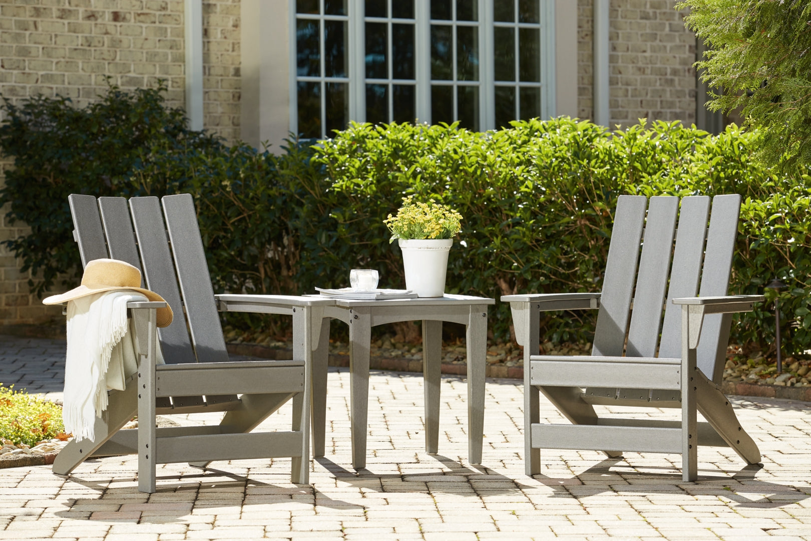 Visola Outdoor Adirondack Chair and End Table