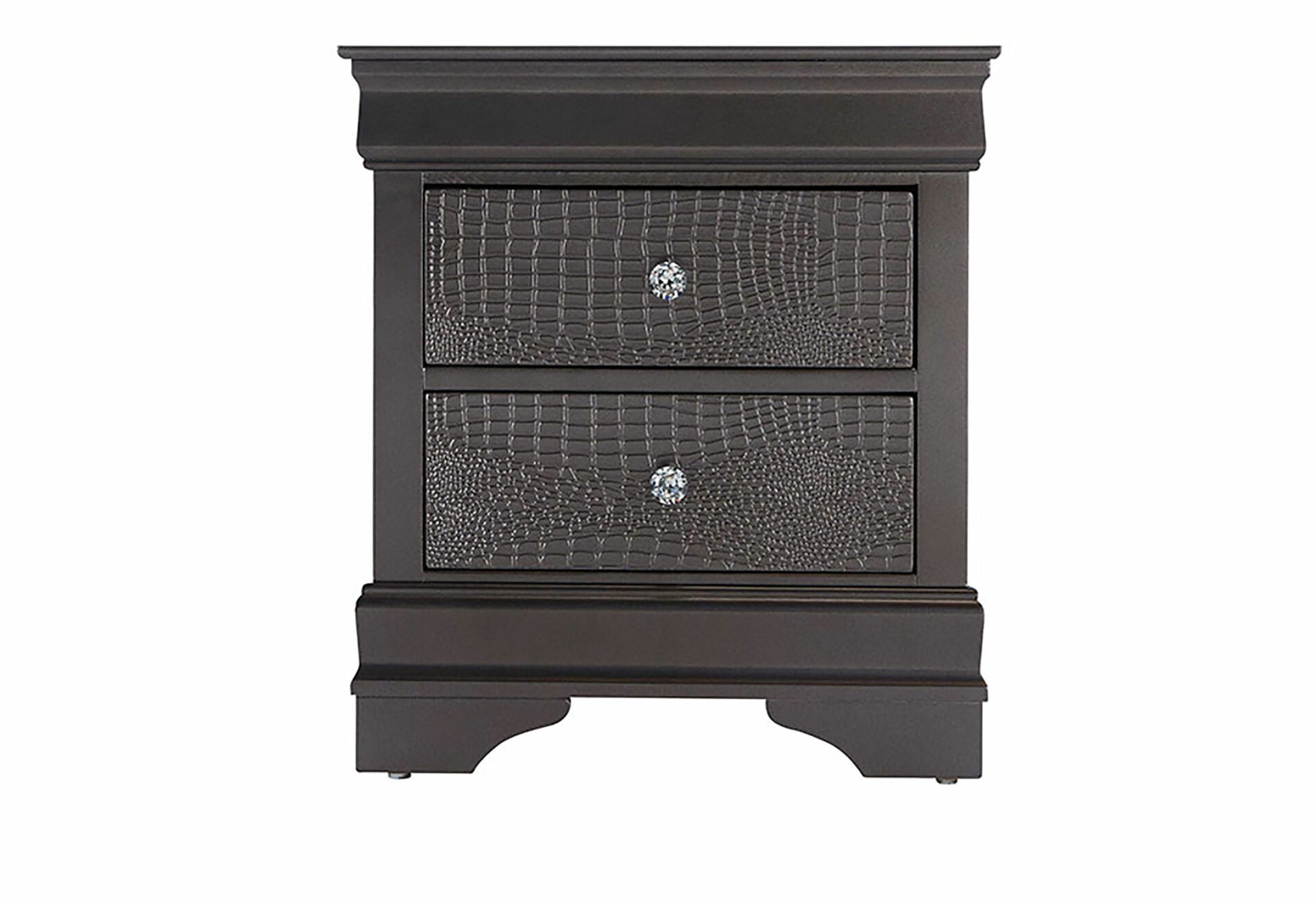 Pompei Metallic Grey Nightstand