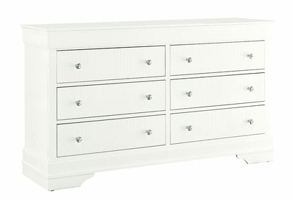 Pompei Metallic White Dresser