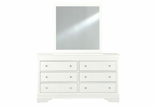 Pompei Metallic White Mirror