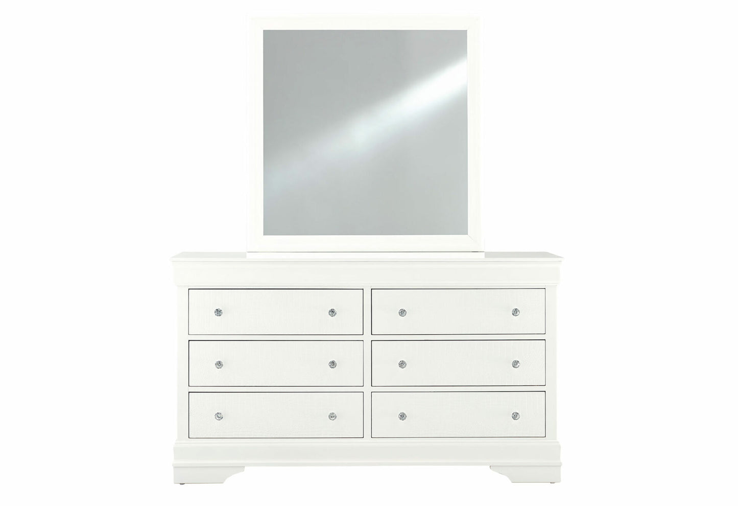 Pompei Metallic White Dresser