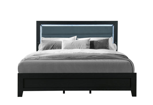 Reid Black Full Bed With Led