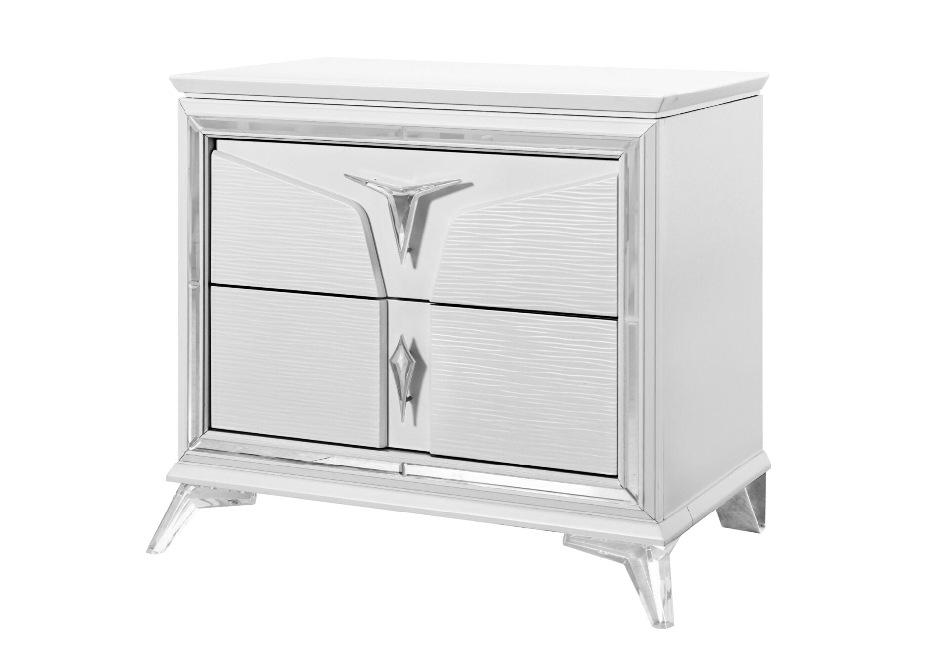 Romo White Nightstand