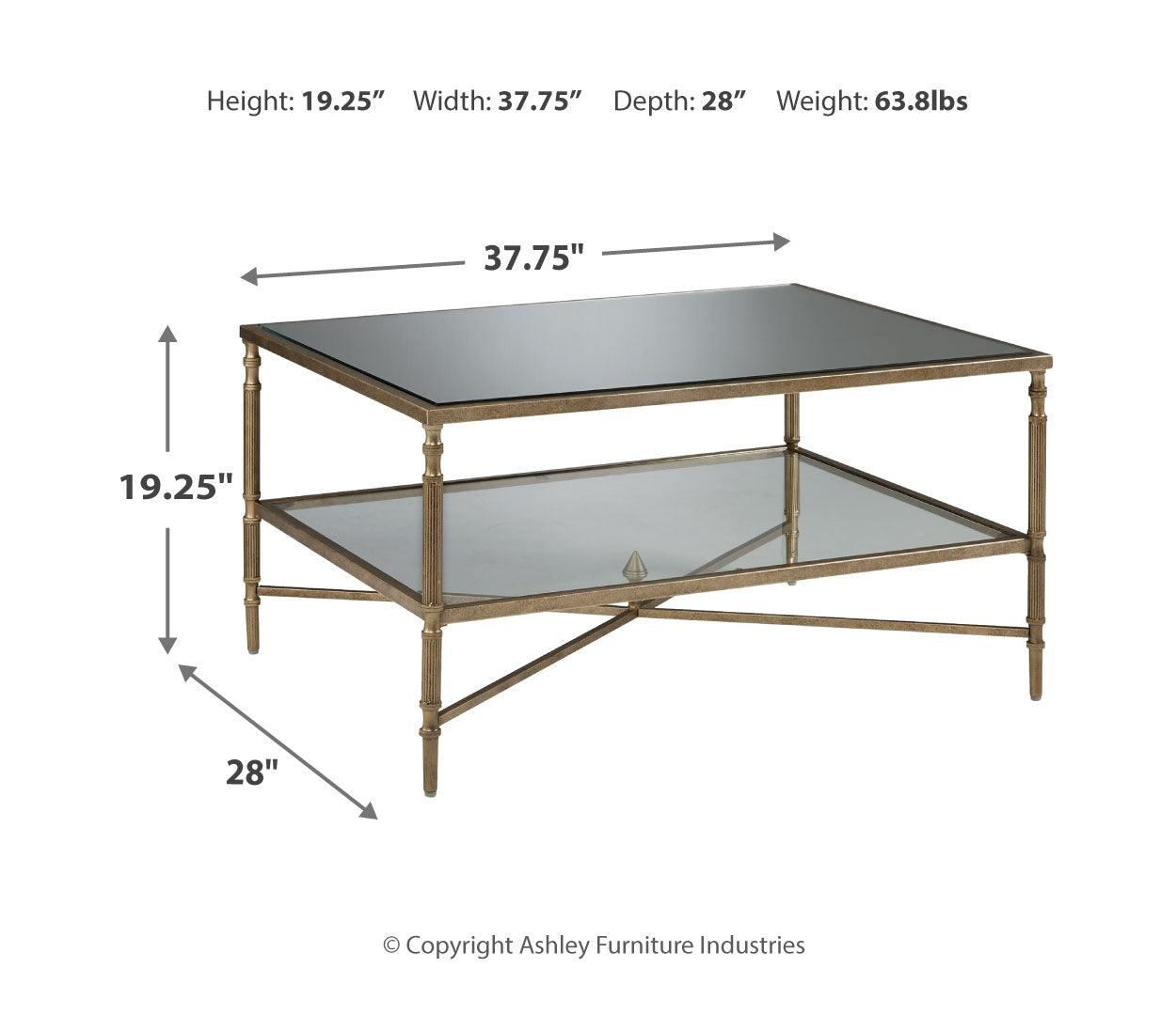 Cloverty Coffee Table with 2 End Tables