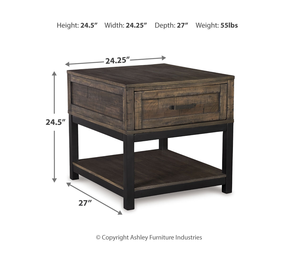 Johurst Rectangular End Table