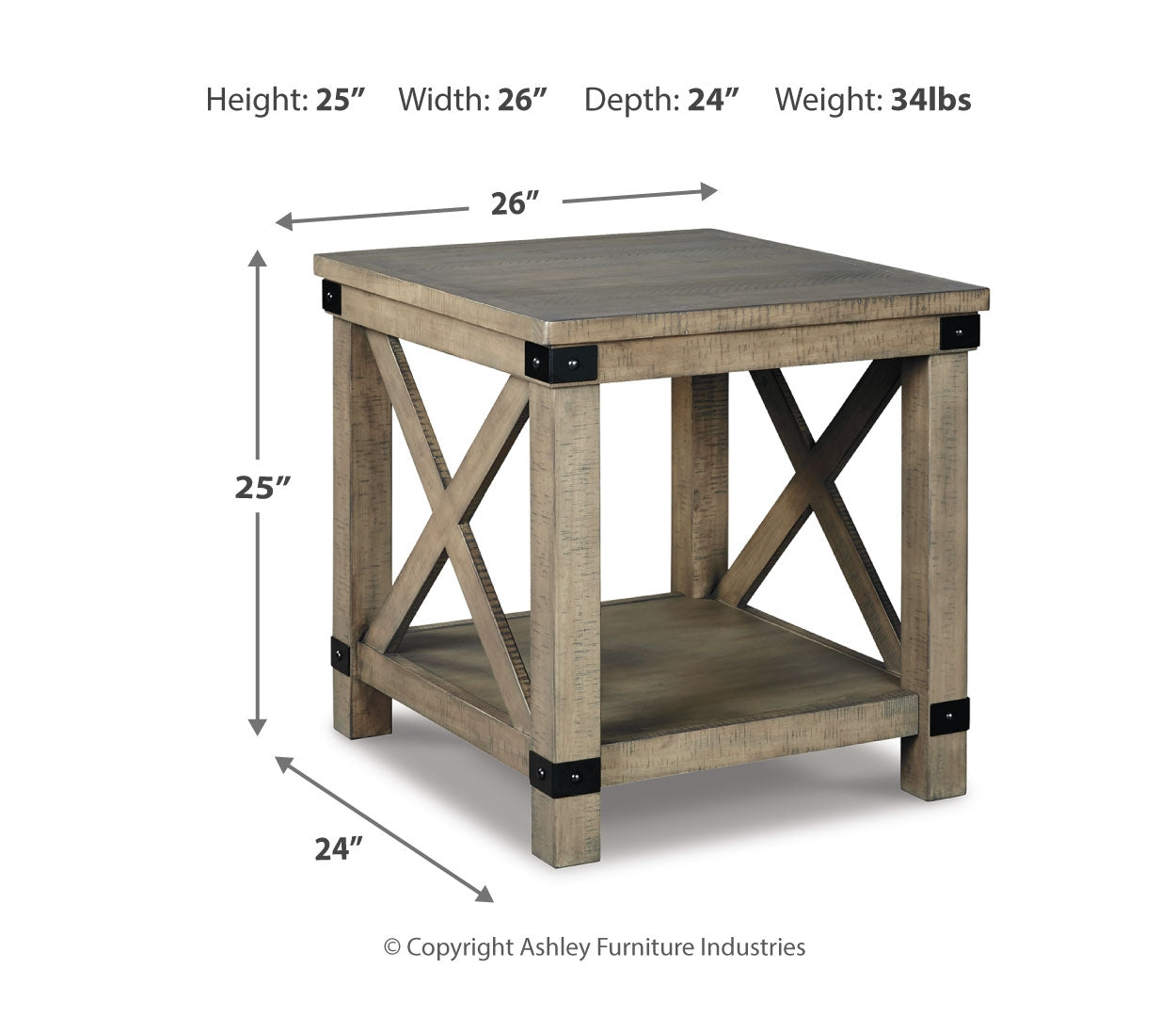 Aldwin Rectangular End Table