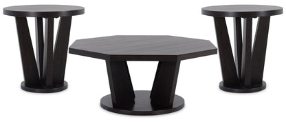 Chasinfield Coffee Table with 2 End Tables