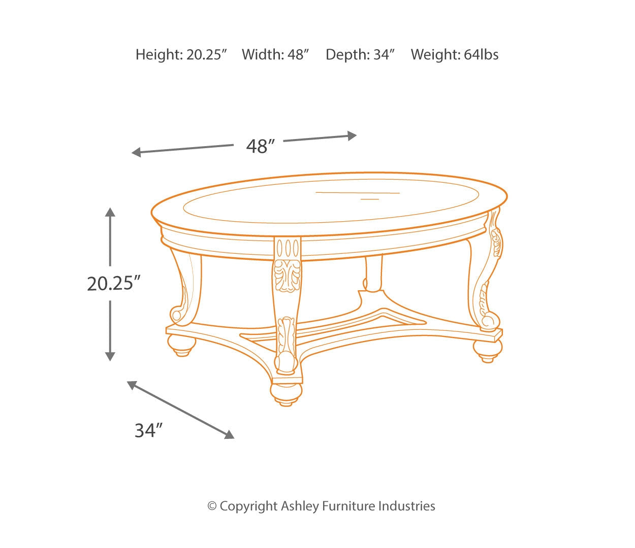 Norcastle Coffee Table with 2 End Tables