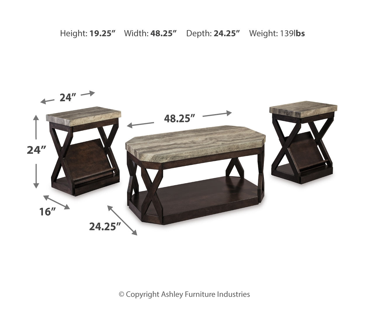 Radilyn Occasional Table Set (3/CN)