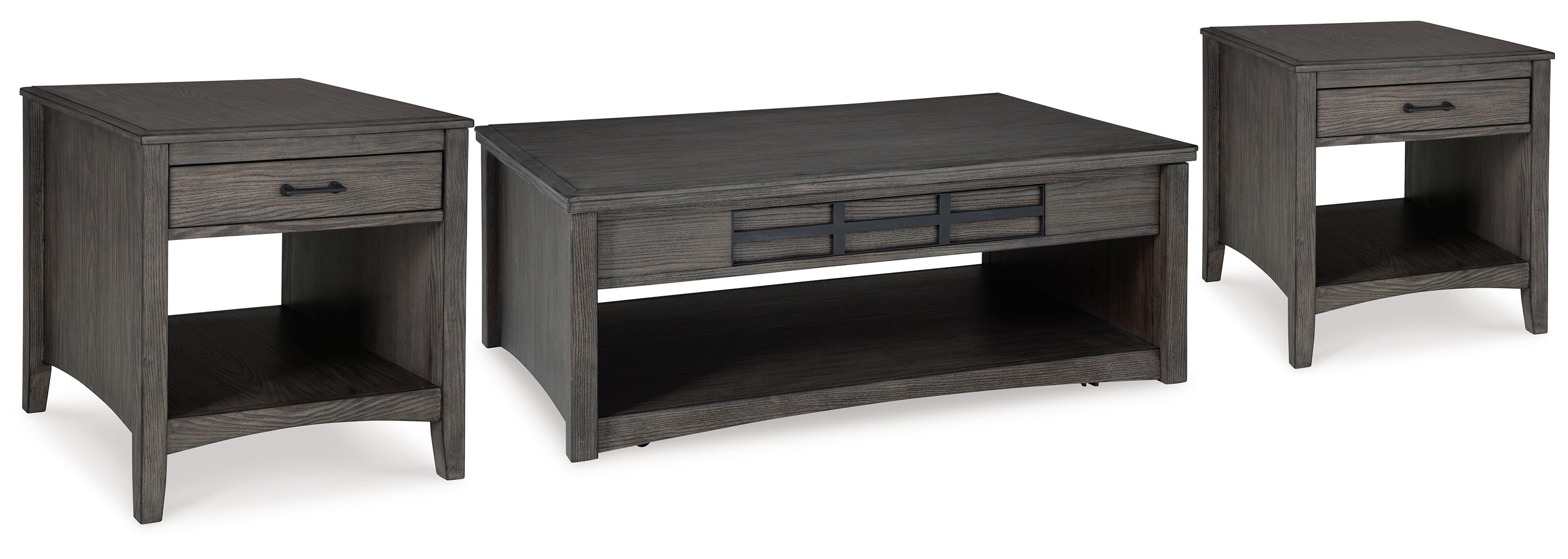 Montillan Coffee Table with 2 End Tables