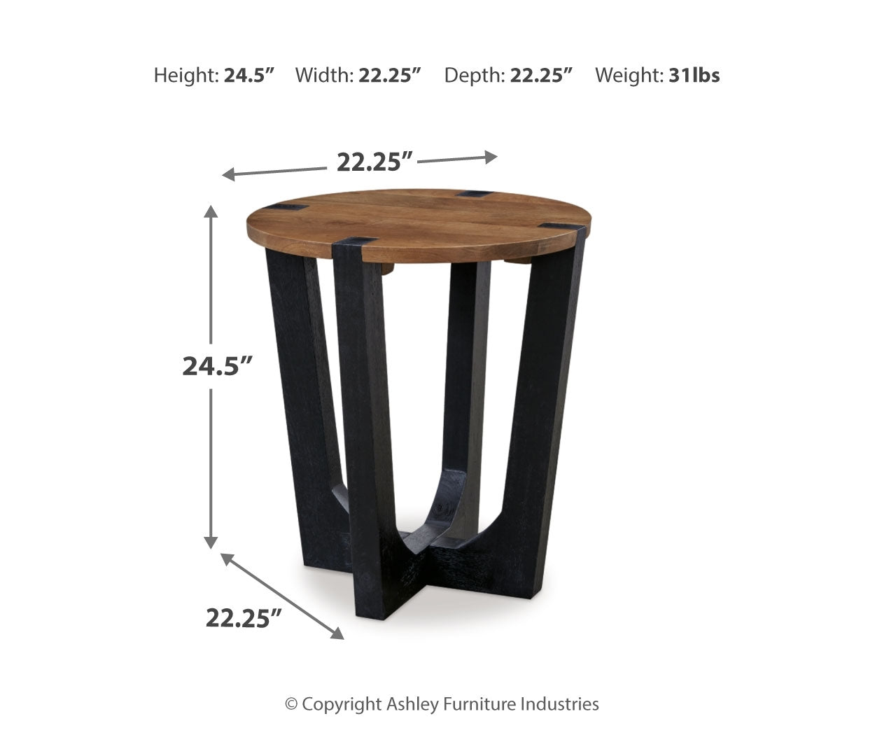 Hanneforth Coffee Table with 2 End Tables