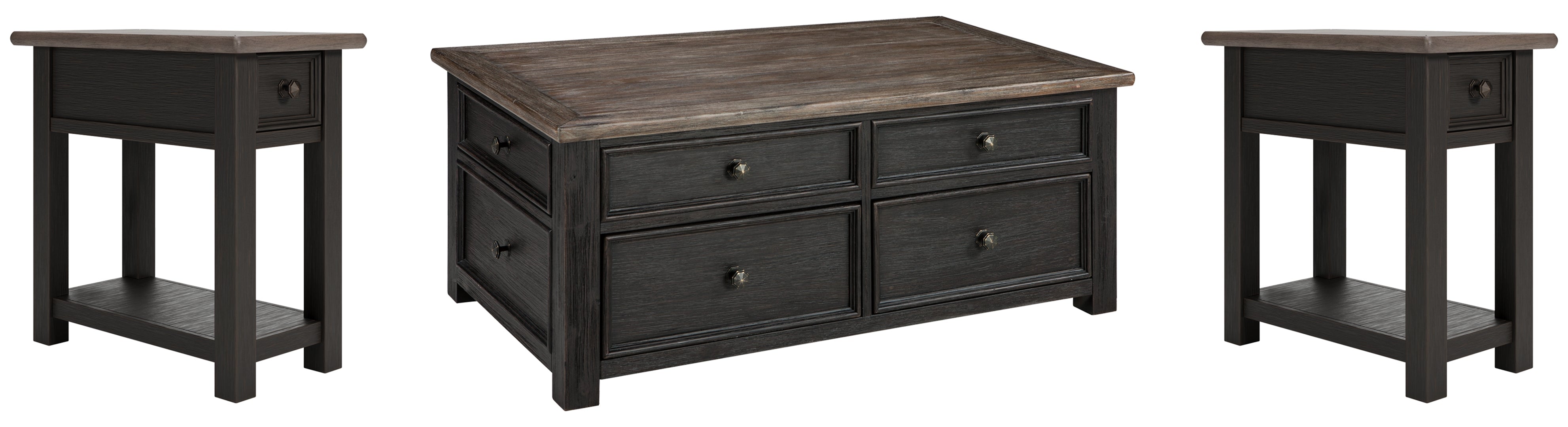 Tyler Creek Coffee Table with 2 End Tables