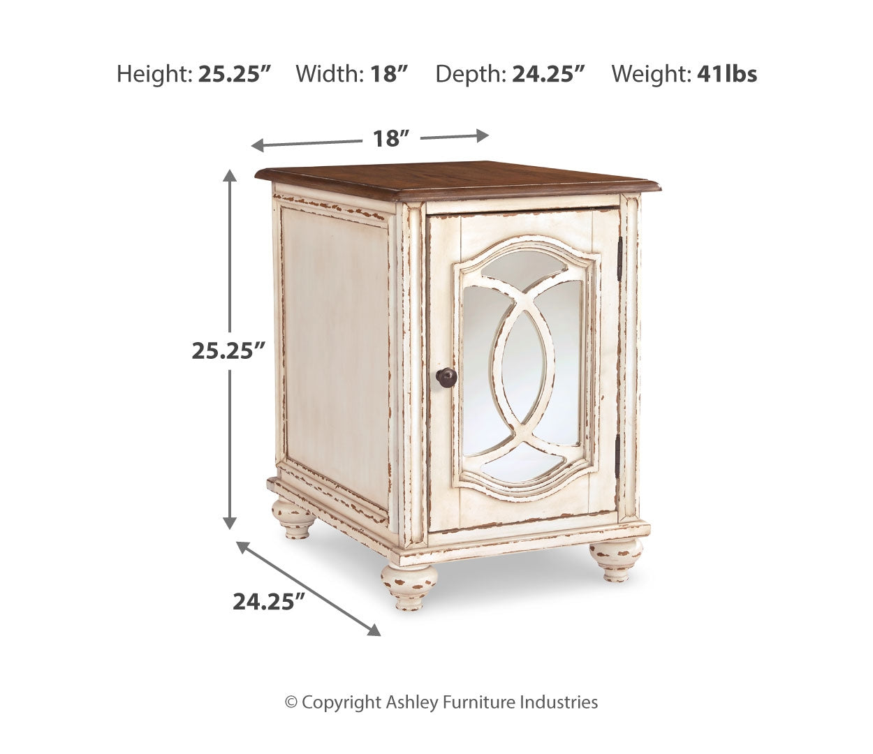 Realyn Coffee Table with 2 End Tables