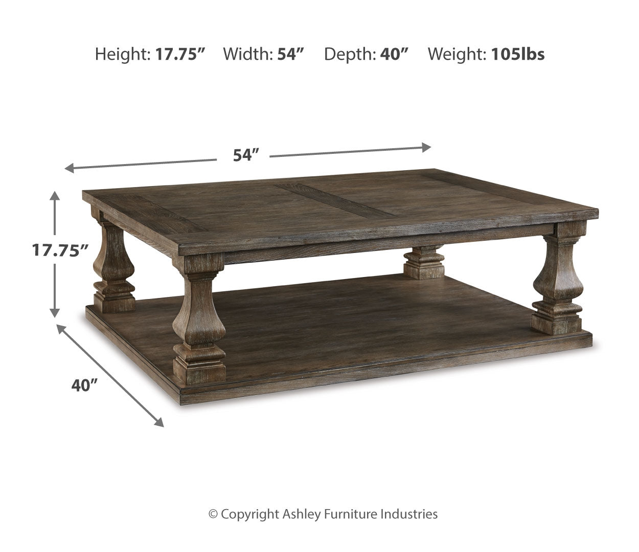 Johnelle Rectangular Cocktail Table