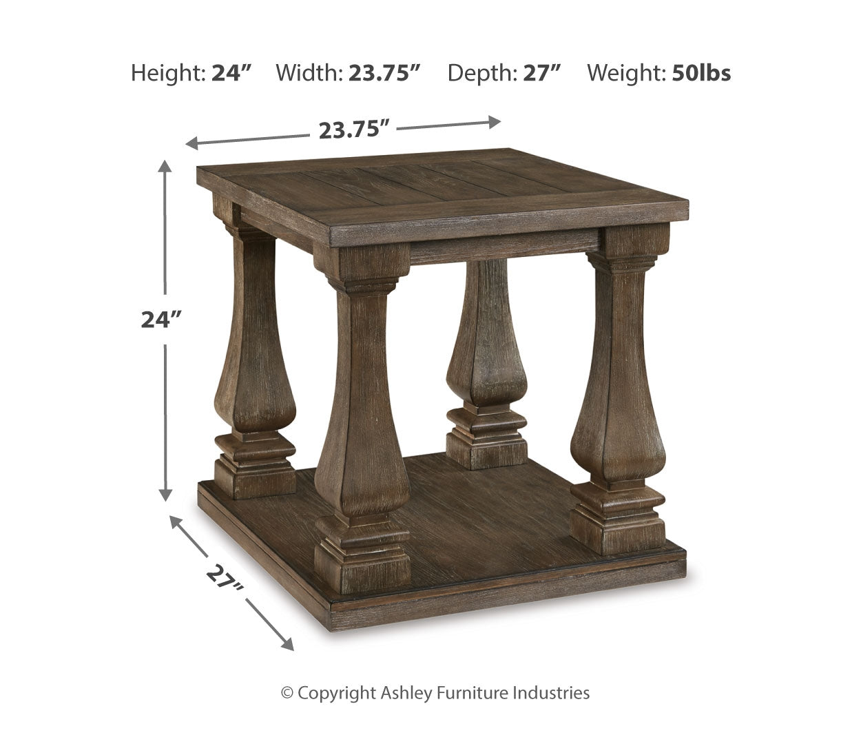 Johnelle Rectangular End Table