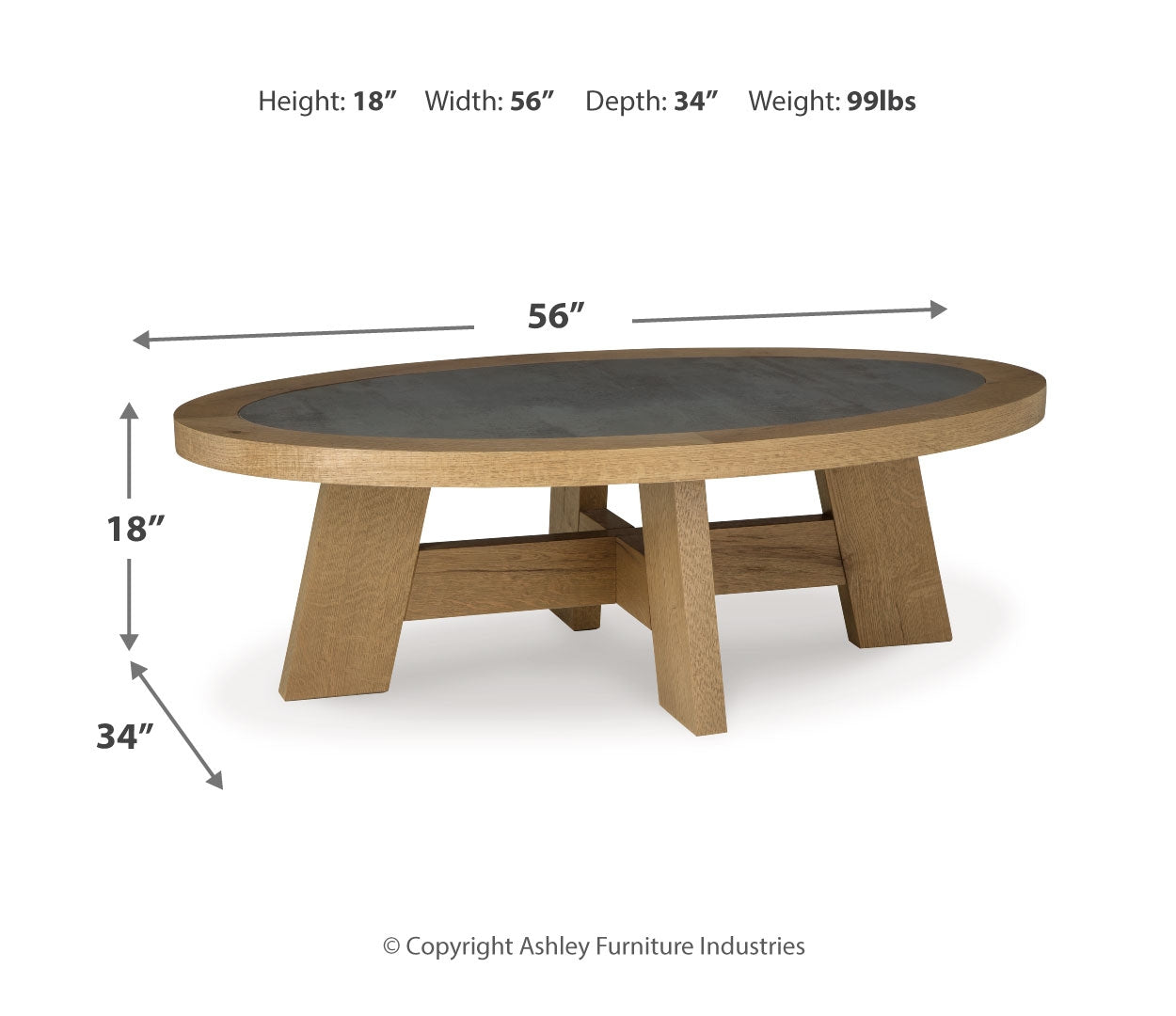 Brinstead Coffee Table with End Table