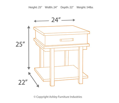 Stanah Rectangular End Table