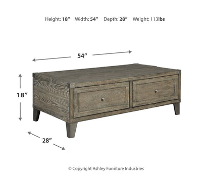 Chazney Coffee Table with 2 End Tables