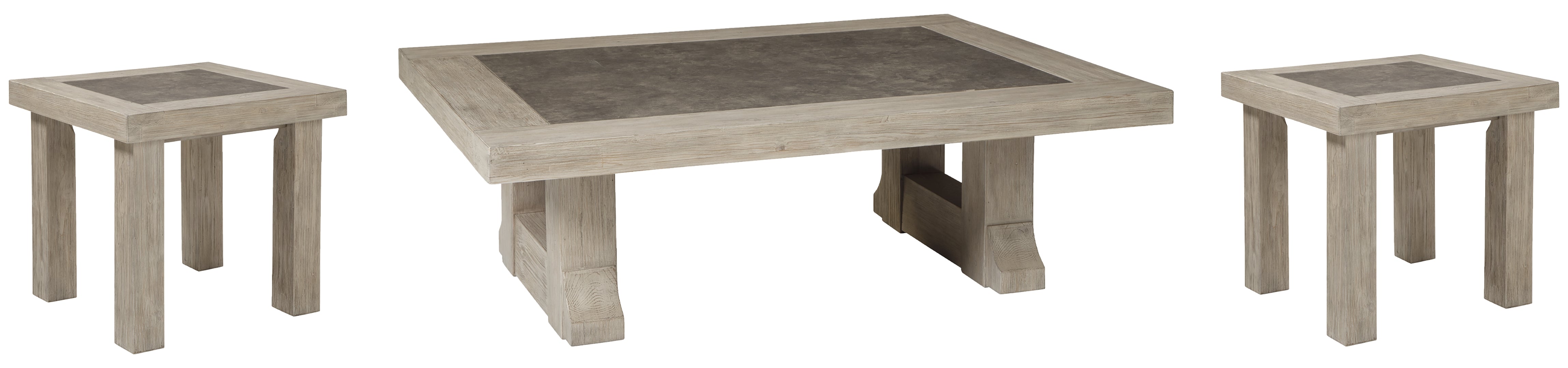 Hennington Coffee Table with 2 End Tables