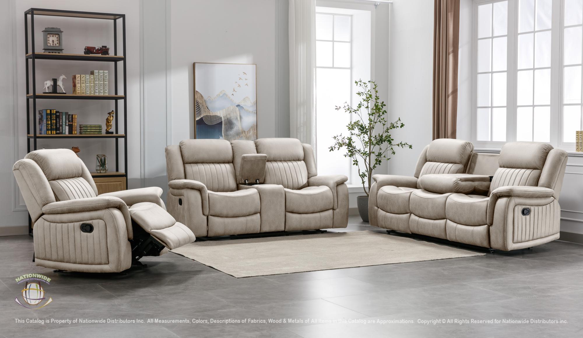 Guth Reclining Sofa w/ Drop Table