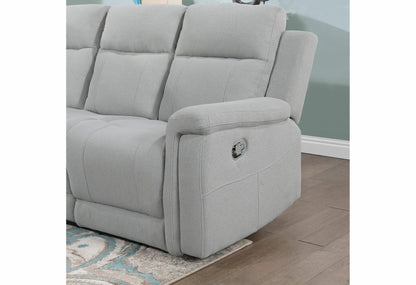 U1797 Grey Console Reclining Loveseat