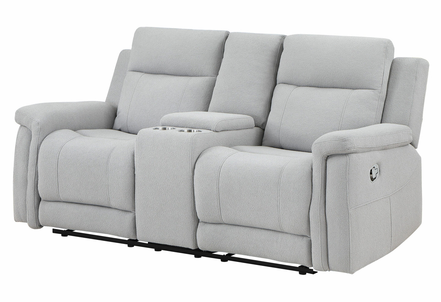 U1797 Grey Console Reclining Loveseat