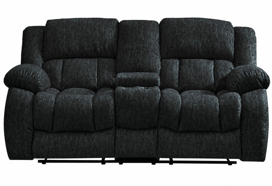 U250 Ebony Console Reclining Loveseat