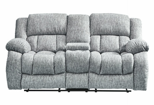 U250 Grey Console Reclining Loveseat