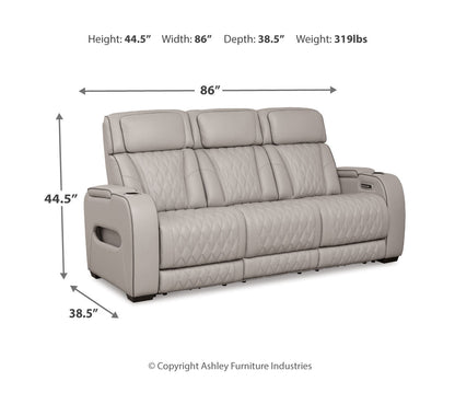 Boyington PWR REC Sofa with ADJ Headrest