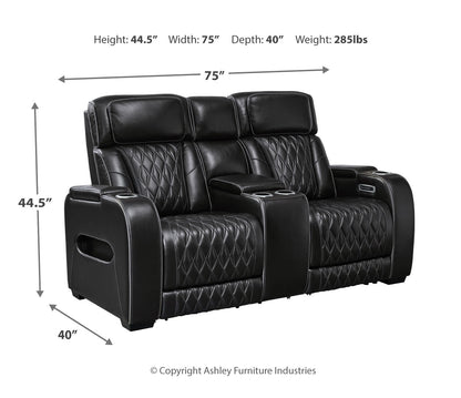 Boyington PWR REC Loveseat/CON/ADJ HDRST