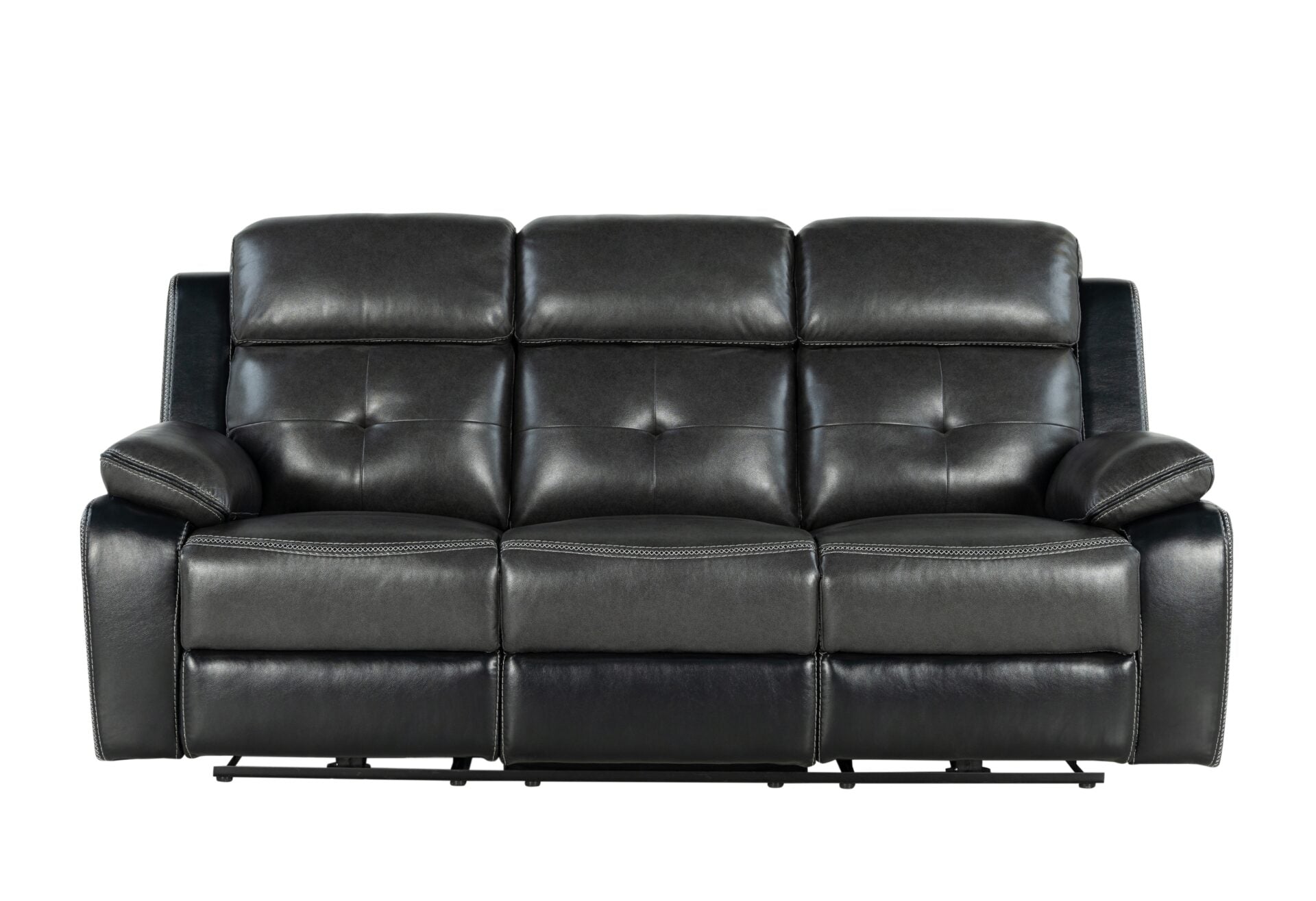 U5050 Blanche Charcoal/Black Power Reclining Sofa