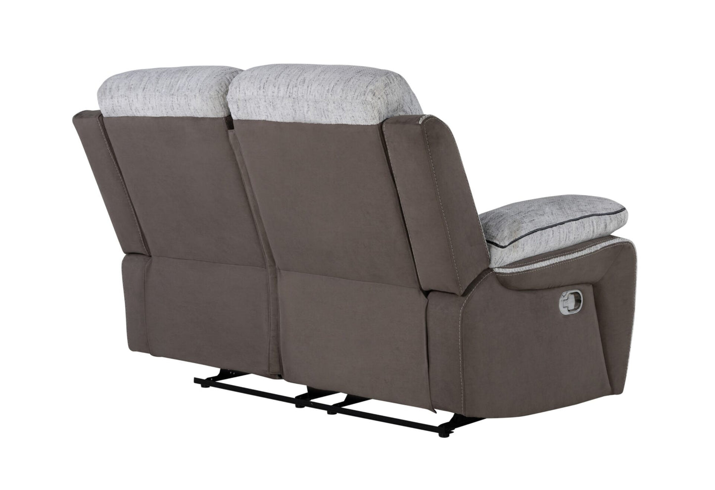 U5050 Light Grey/Dark Grey 30 Reclining Loveseat