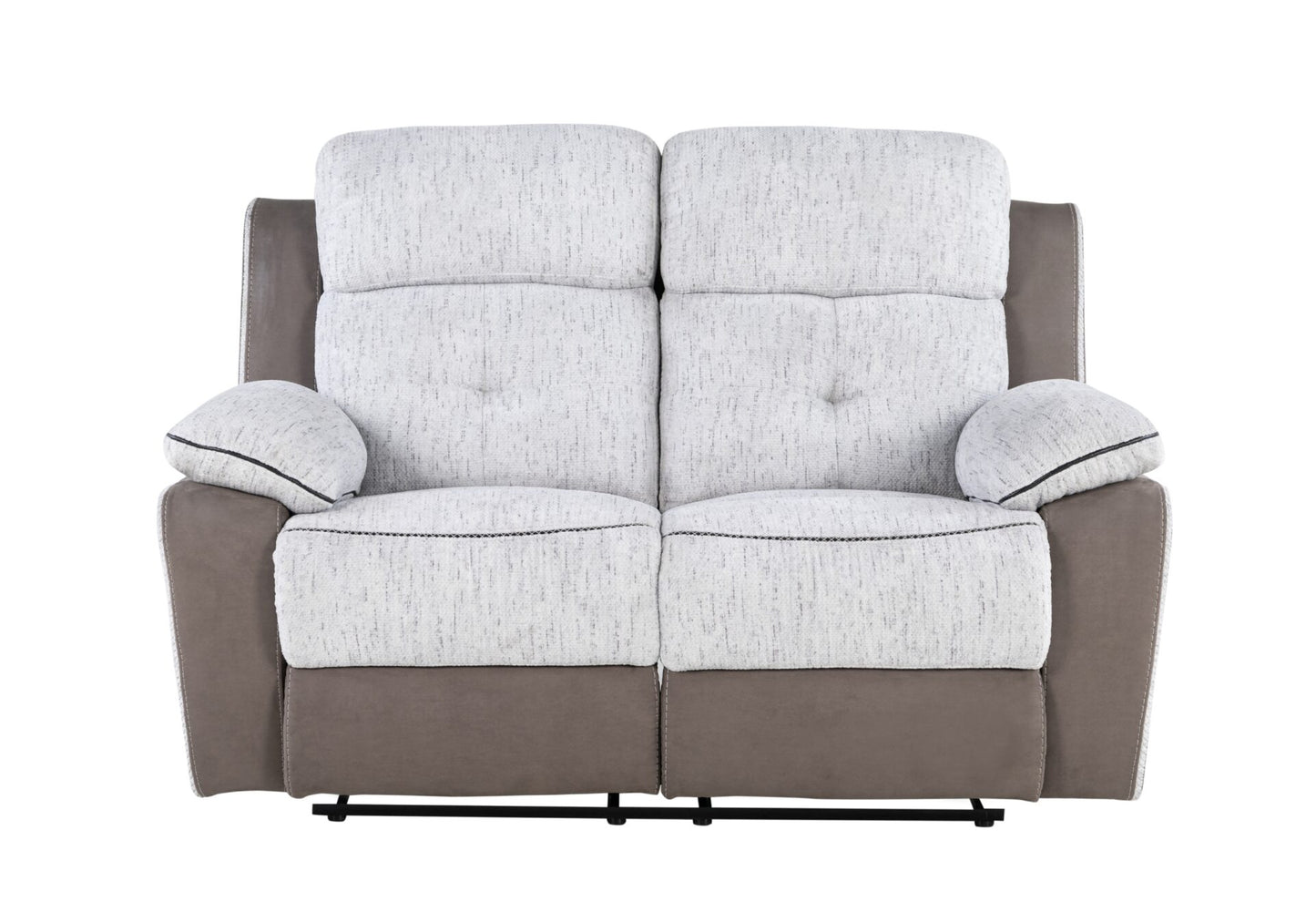 U5050 Light Grey/Dark Grey 30 Reclining Loveseat